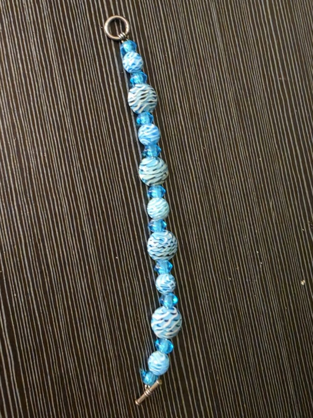 Blue Bracelet with Glass Beads